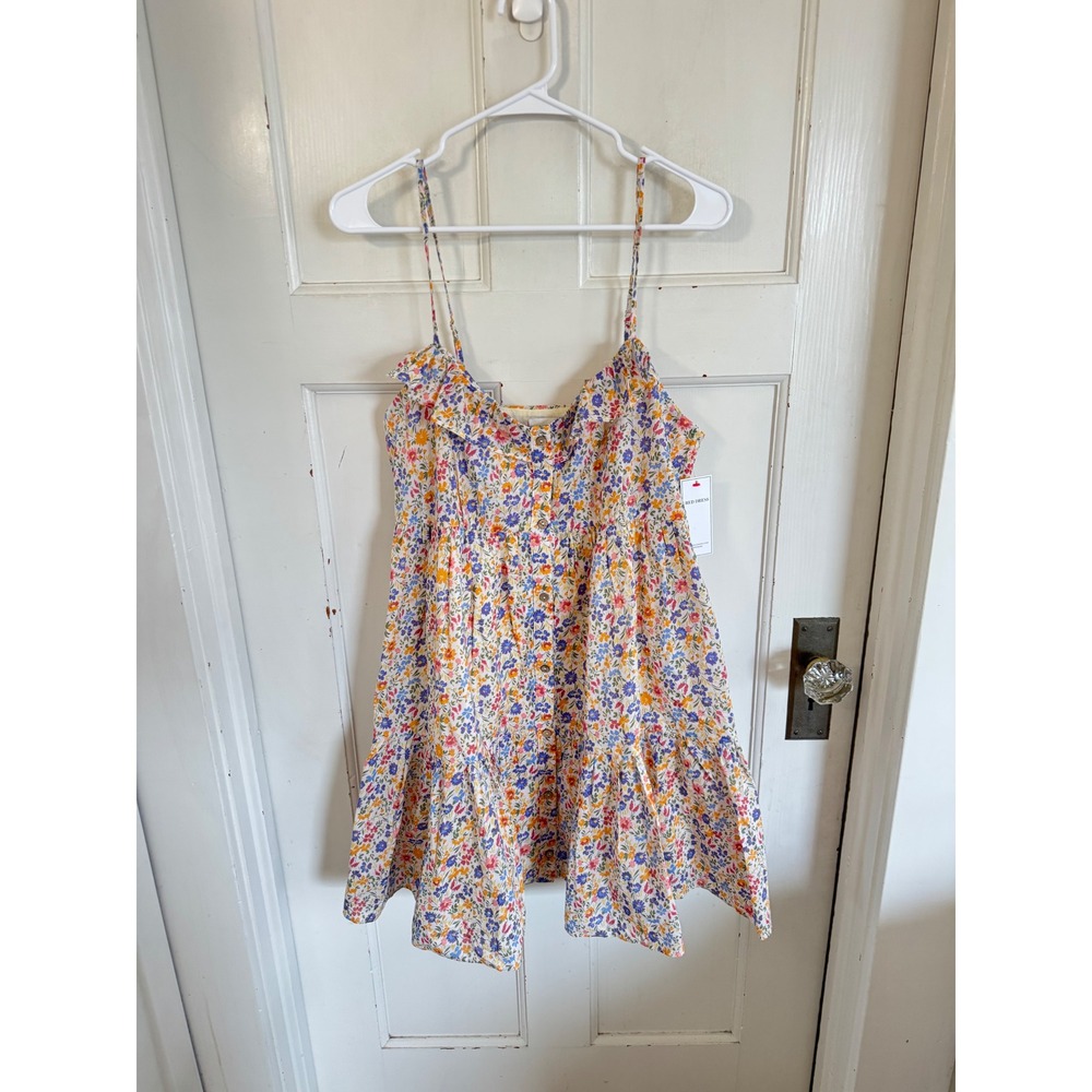NWT Aura floral cotton mini dress size large